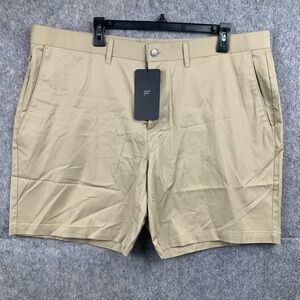 Fabletics‎  Shorts Mens 42 Beige Tan Khaki High Side Chino Stretch NEW